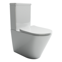 Напольный пристенный унитаз Highlight Rimless