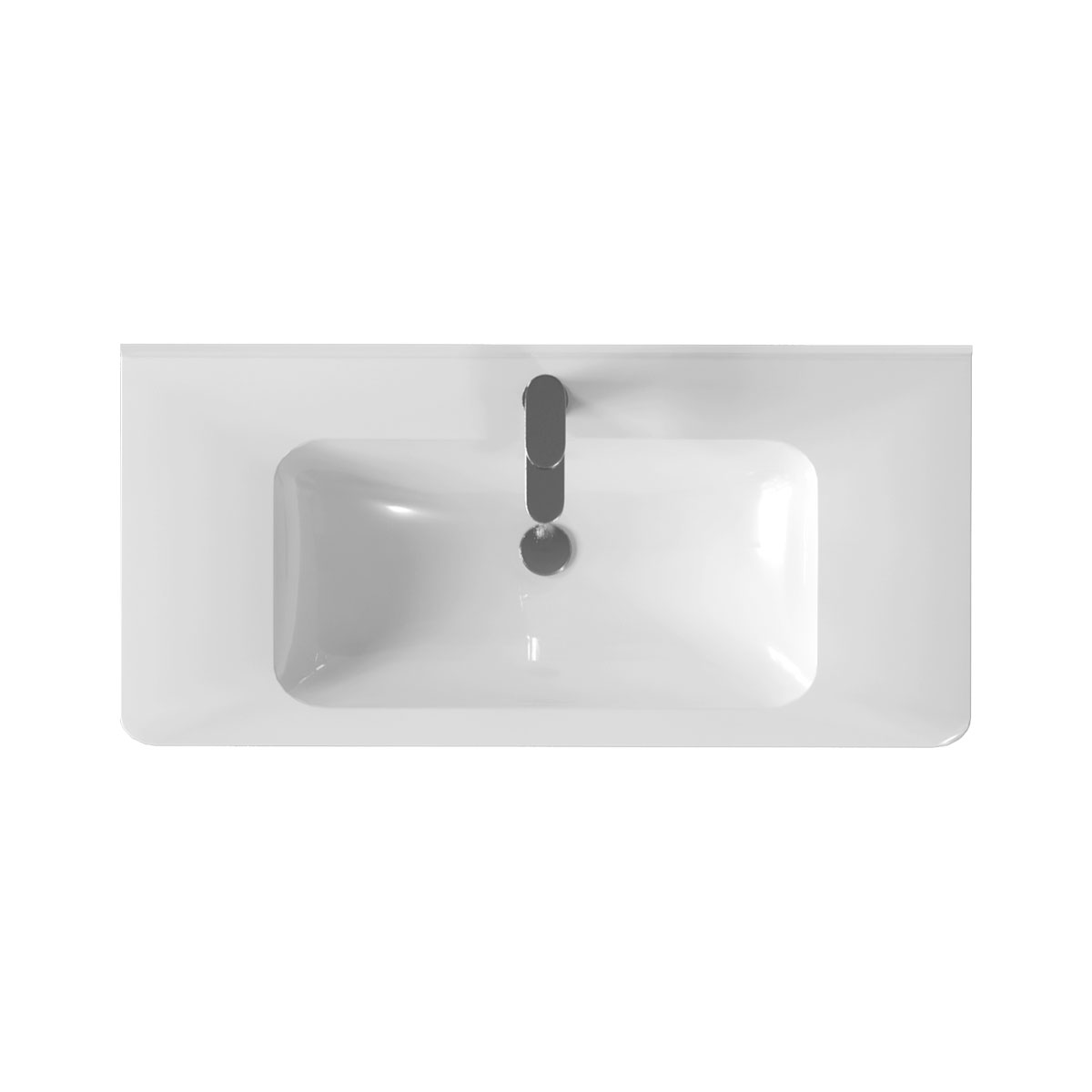 Раковина VCB-2VP1000W из искусственного камня, цвет белый - Gidratop.ru изображение