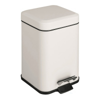 Colombo Black&White Ведро для мусора 3л, с крышкой и педалью, цвет: белый матовый - Gidratop.ru изображение