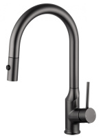 Смеситель для кухни с выдвижным изливом WONZON & WOGHAND, Темный графит (WW-A21252-BGG) - Gidratop.ru изображение