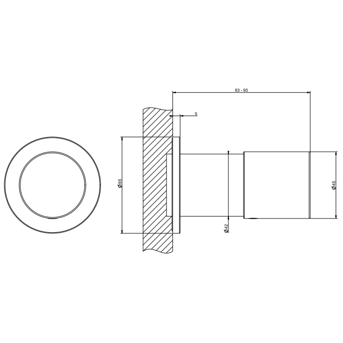 GESSI HABITO UNITO смеситель настенный встраиваемый, однорычажный, внешняя часть, цвет Finox Brushed Nickel - Gidratop.ru изображение