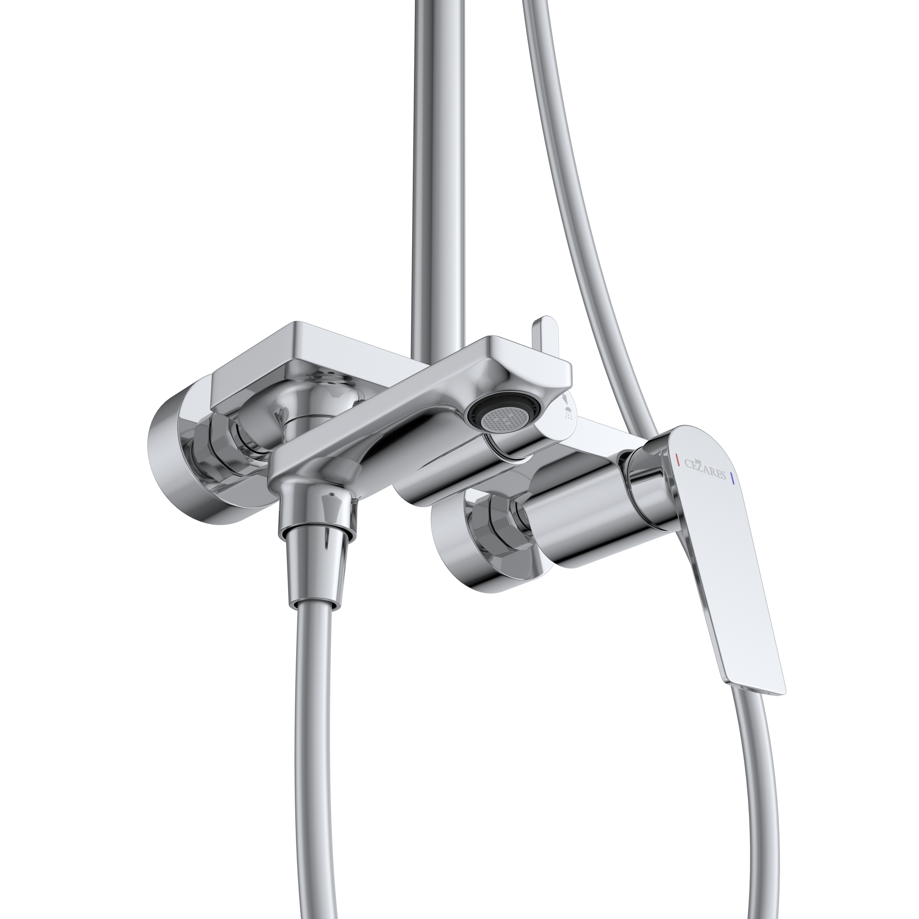 COMFORT-CVD-01 Душевая стойка со смесителем и изливом, хром - Gidratop.ru изображение