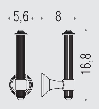Colombo Hermitag Открытый держатель для бумаги, цвет: античная бронза - Gidratop.ru изображение