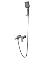 Смеситель для ванны с душем WONZON & WOGHAND CUBE 2.0, Темный графит (WW-88037068-BGM) - Gidratop.ru изображение