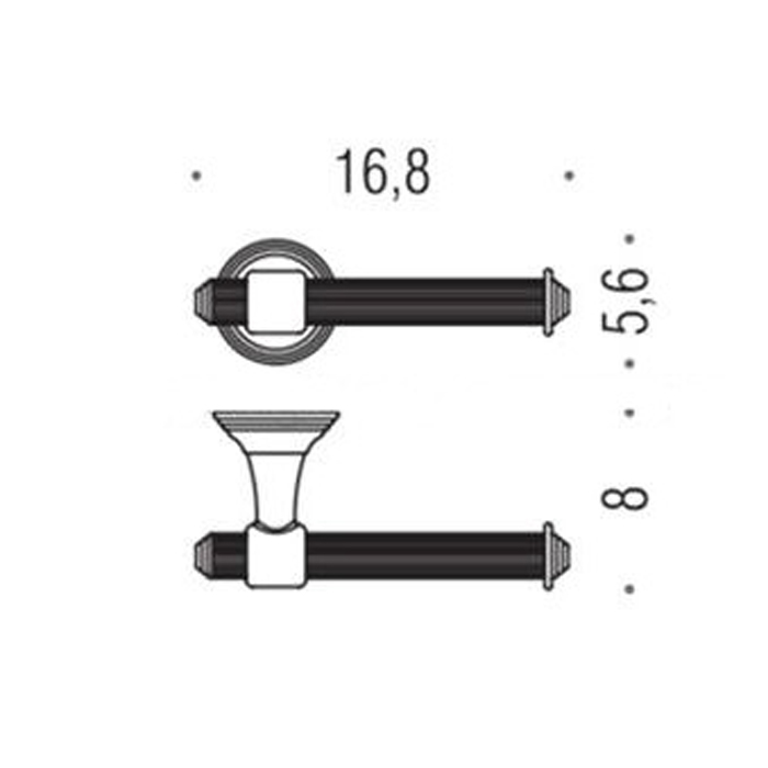 Colombo Hermitag Открытый держатель для бумаги, цвет: хром - Gidratop.ru изображение