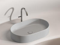 Умывальник чаша накладная овальная (цвет Серый Матовый) Element 608x385x122мм - Gidratop.ru изображение