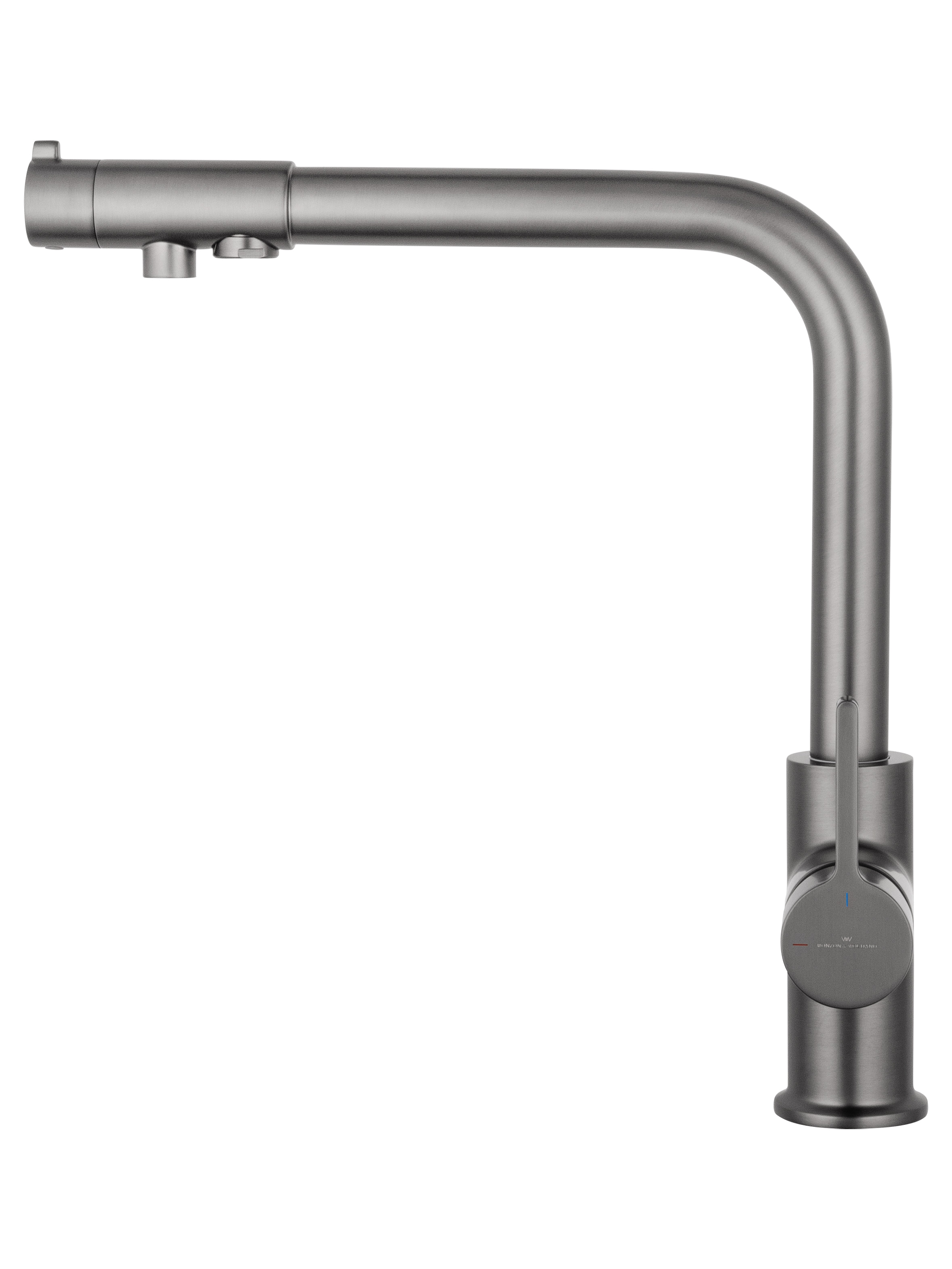 Смеситель для кухни c подключением фильтра WONZON & WOGHAND, Темный графит (WW-88458008-BGM) - Gidratop.ru изображение