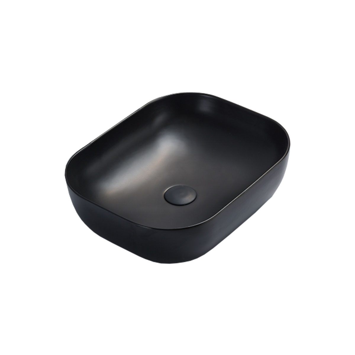 Раковина керамическая Vincea VBS-101MB, 500*400*140, накладная, цвет матовый черный, - Gidratop.ru изображение