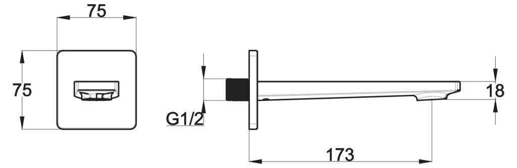CARIN Излив для ванны хром CAR-BC-CRM - Gidratop.ru изображение