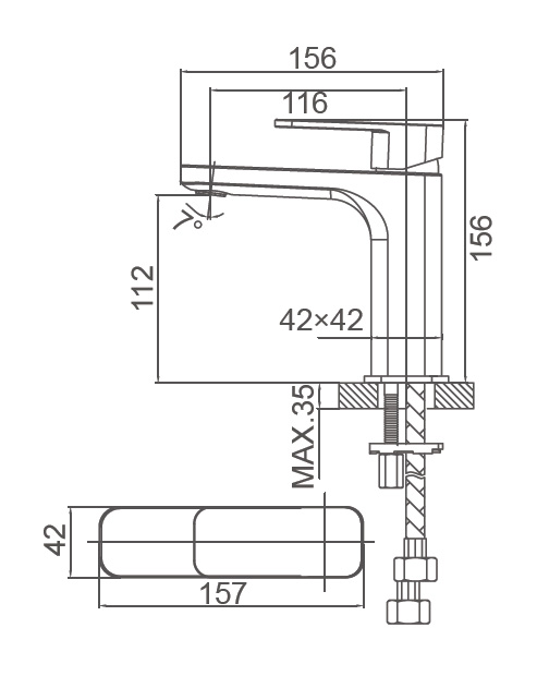 Смеситель для раковины WONZON & WOGHAND ARNIE, Черный матовый (WW-691101-MB) - Gidratop.ru изображение