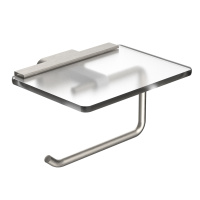 Держатель для туалетной бумаги с полкой WONZON & WOGHAND GRAFFITY, Брашированный никель (WW-9326-BN) - Gidratop.ru изображение