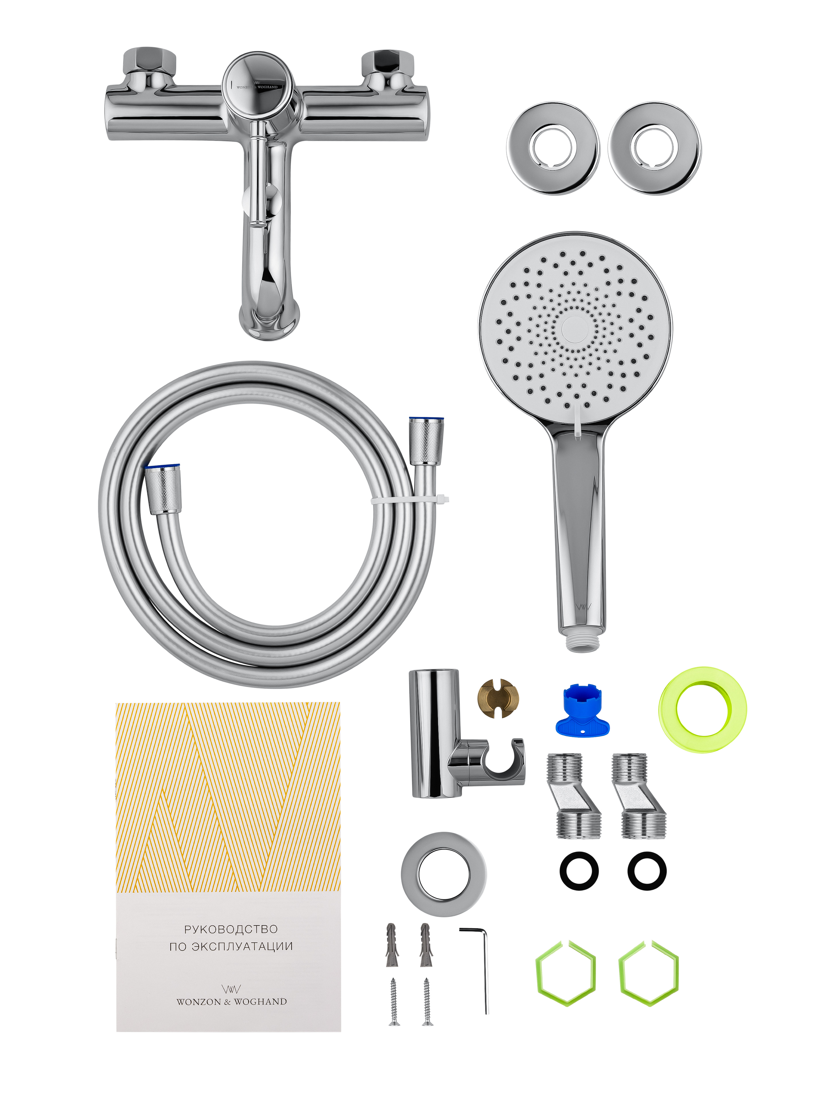 Смеситель для ванны с душем WONZON & WOGHAND TOR, Хром (WW-88037073-CR) - Gidratop.ru изображение