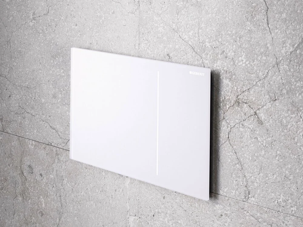 Клавиша Geberit Sigma Type 70 115.625.SJ.1, двойной смыв, стекло/алюминий, цвет черный - Gidratop.ru изображение