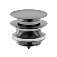 Донный клапан для ванны 1 1/2 WONZON & WOGHAND, Темный графит (WW-SS105-BGM) - Gidratop.ru изображение