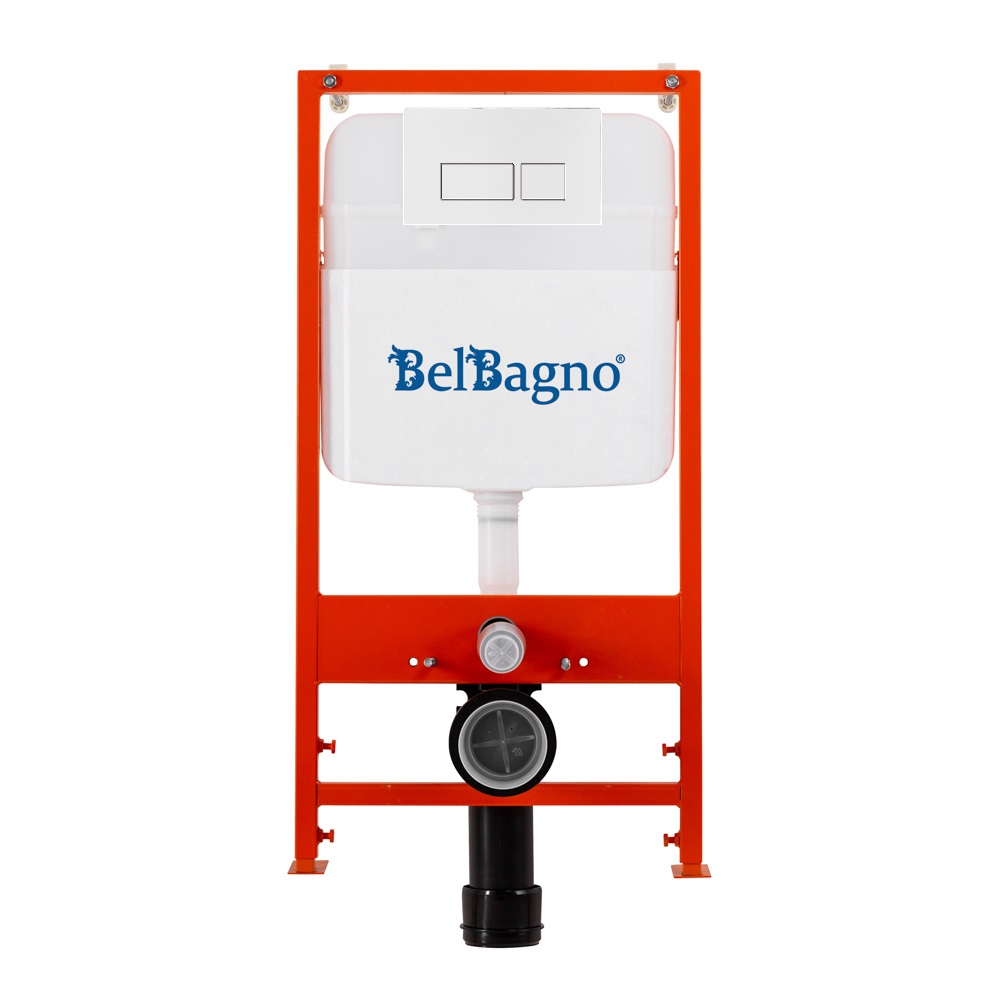 Комплект 3 в 1 Унитаз подвесной с сиденьем BelBagno LOTO  BB070CHR/SC + Комплект 2 в 1 Система инсталляции для унитазов BelBagno BB026/BB042BL - Gidratop.ru изображение