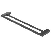 SLIDER-THD-60-NOP Полотенцедержатель двойной 60 см, исполнение черный матовый - Gidratop.ru изображение