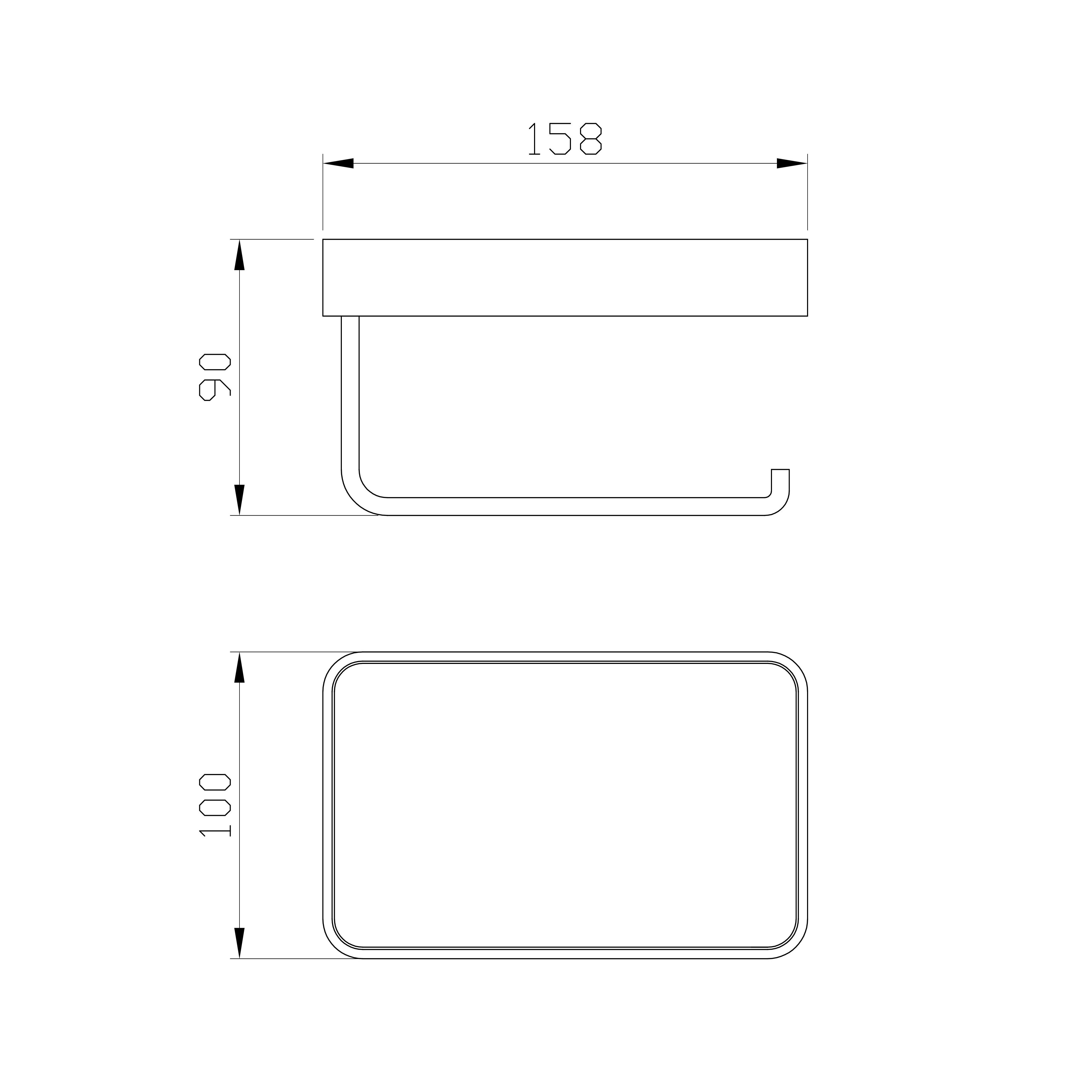Держатель для туалетной бумаги с полкой WONZON & WOGHAND LOTTE, Брашированное золото (WW-8336-BG) - Gidratop.ru изображение