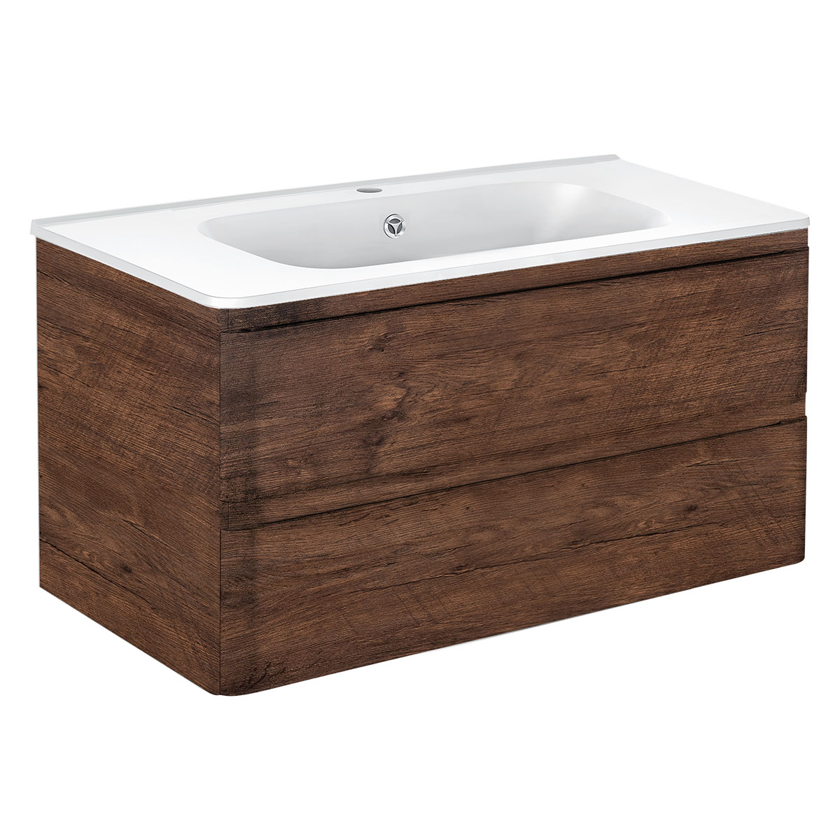 База под раковину Vico 1000 подвесная, 2 выкатных ящика soft close, R.Wood - Gidratop.ru изображение