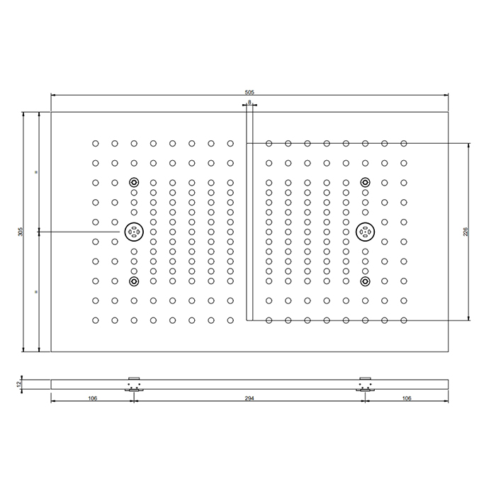 GESSI накладная панель 300х500 мм., для душевой системы встраиваемой в потолок, цвет Steel Brushed - Gidratop.ru изображение