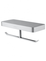 Двойной держатель для туалетной бумаги с полкой WONZON & WOGHAND LOTTE, Хром (WW-8356) - Gidratop.ru изображение