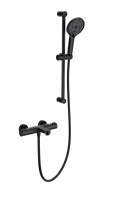 Смеситель для ванны с душевым гарнитуром и термостатом WONZON & WOGHAND, Черный матовый (WW-C2018-A-MB) - Gidratop.ru изображение
