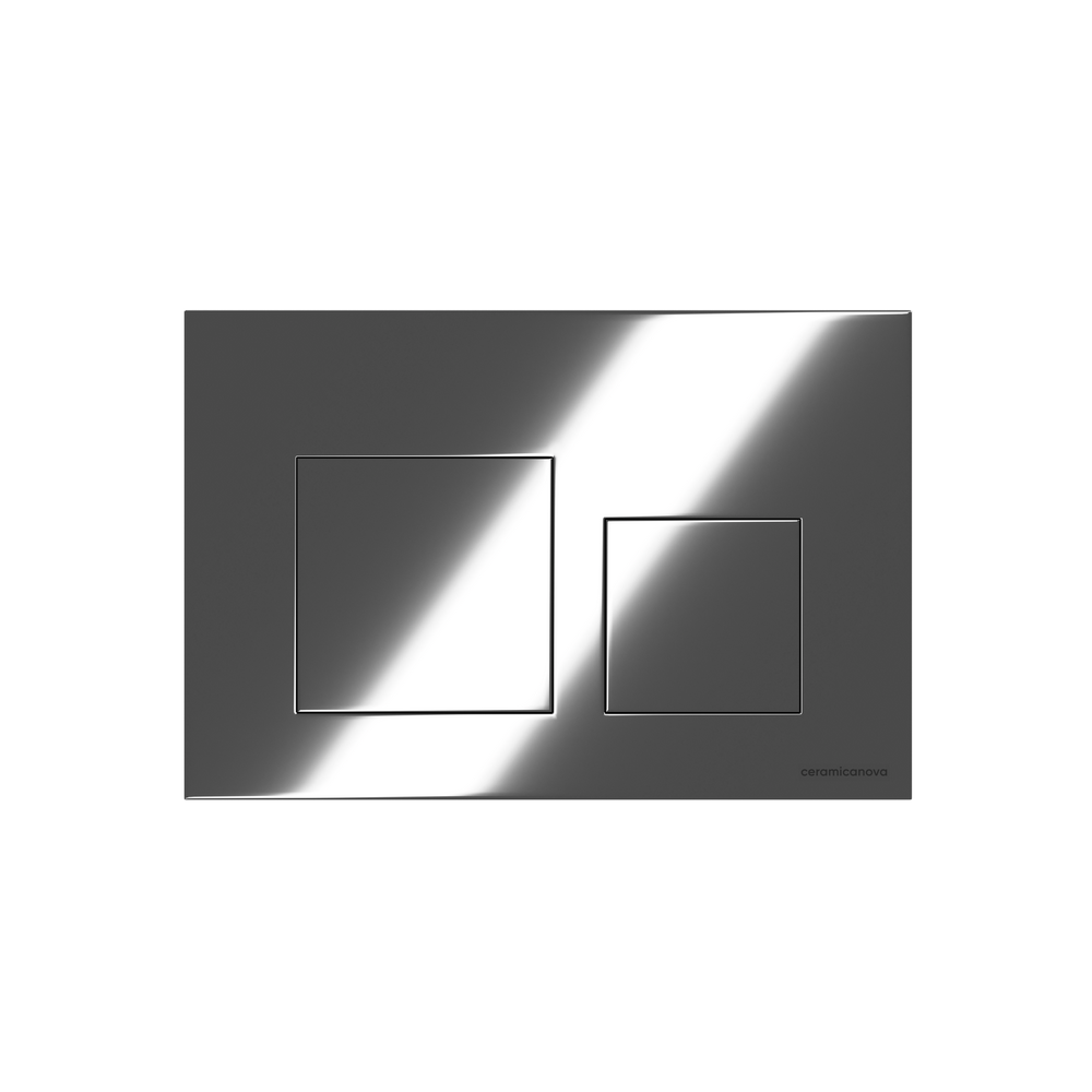 Система инсталляции для унитазов CERAMICANOVA Balance с кнопкой смыва Square, цвет  хром глянцевый, с креплениями, арт. CN121002CH - Gidratop.ru изображение