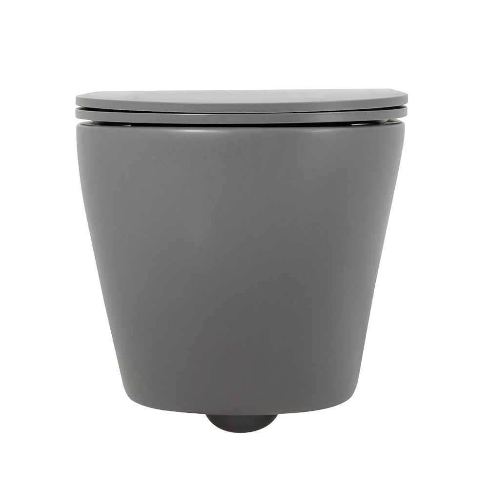 Унитаз подвесной безободковый BelBagno COLORATO BB062CHR-GR/BB062SC-GR - Gidratop.ru изображение