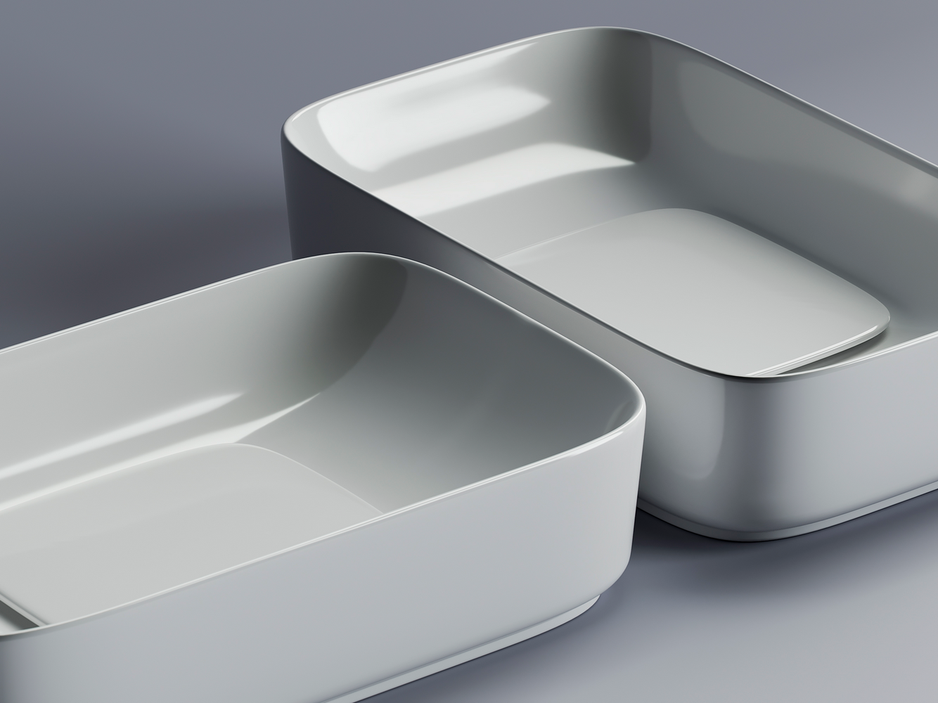 Умывальник чаша накладная прямоугольная с керамической накладкой на сливное отверстие Element 600x375x145мм - Gidratop.ru изображение