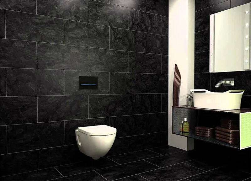 Клавиша Geberit Sigma 116.090.SG.1 Type 80, бесконтактная, сенсорная, черное стекло - Gidratop.ru изображение