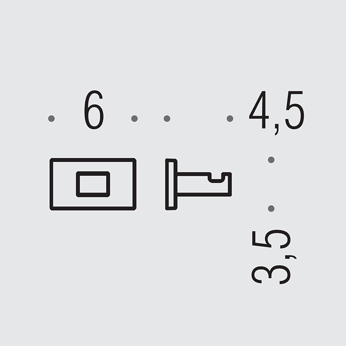 Colombo Look Крючок одинарный, цвет: чёрный матовый - Gidratop.ru изображение