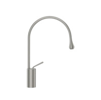 Gessi Goccia смеситель для раковины на 1 отверстие, высокий, излив 244мм R=125, цвет: шлифованный хром