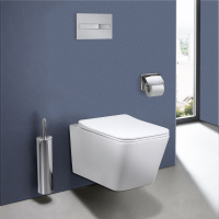 Унитаз подвесной Q-Line VT1-12 безободковый, цвет белый, ультратонкое soft close сиденье - Gidratop.ru изображение