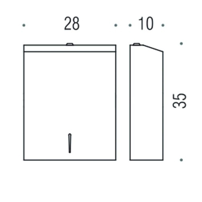 Colombo Hotel Collection, контейнер для бумажных полотенец, цвет: полированная нержавеющая сталь - Gidratop.ru изображение