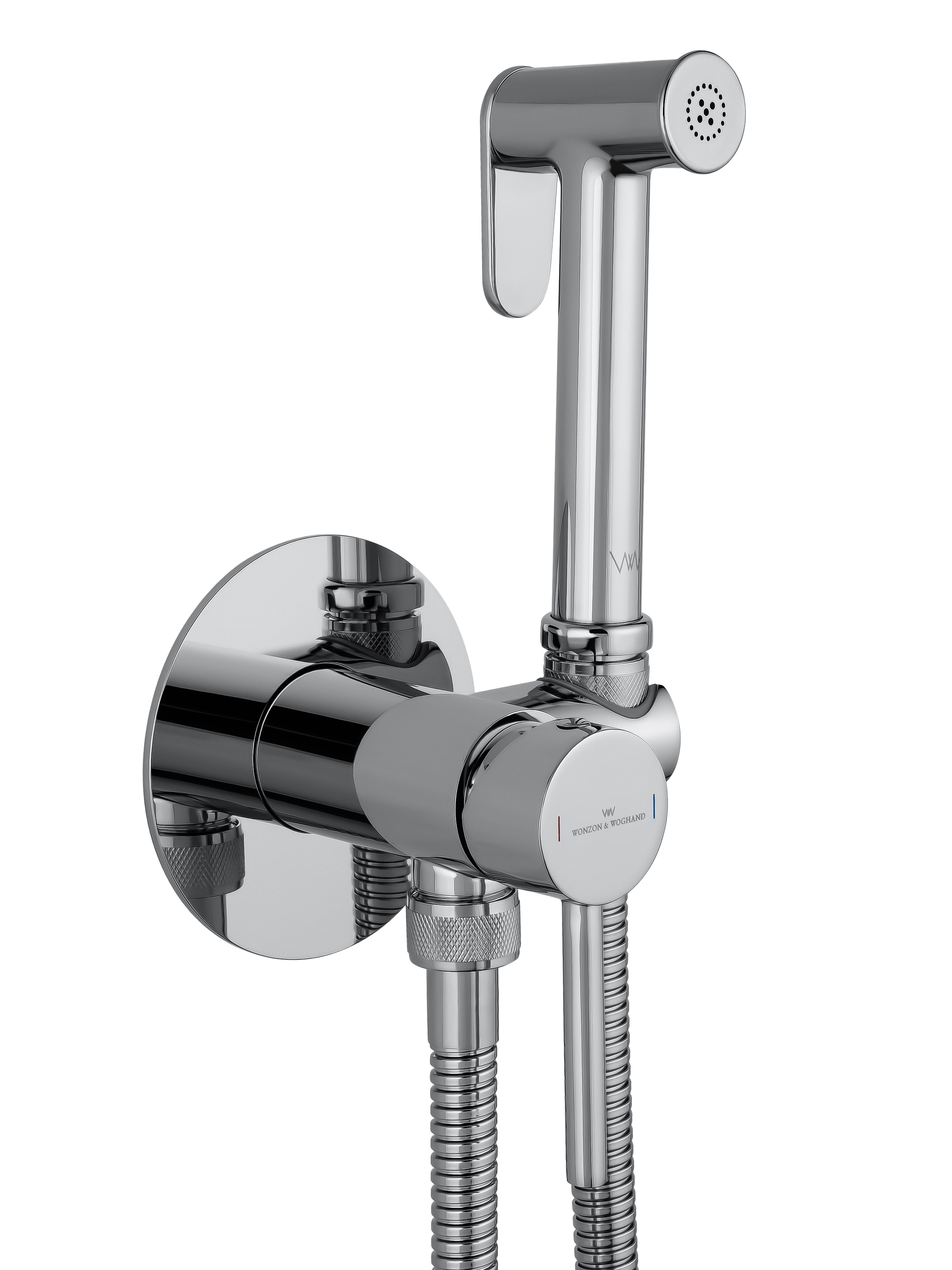 Смеситель с гигиеническим душем встраиваемый WONZON & WOGHAND STICK, Хром (WW-88829902-CR) - Gidratop.ru изображение