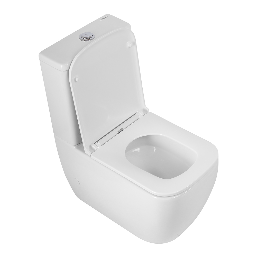 Унитаз-компакт безободковый со смывом TORNADO BelBagno LUCE-TOR BB2197CP-TOR/SC/BB2197T - Gidratop.ru изображение
