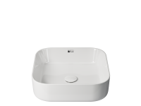 Умывальник чаша ELEMENT2 накладная квадратная 400x400x140мм - Gidratop.ru изображение