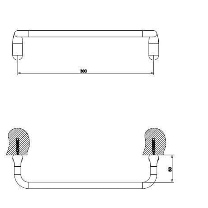 Gessi Goccia полотенцедержатель 30см, цвет: хром - Gidratop.ru изображение