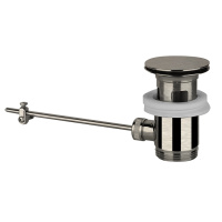 Gessi Emporio Technical accessories донный клапан для раковины на 1 1/4 c донным клапаном и переливом, цвет: Finox Brushed Nickel - Gidratop.ru изображение