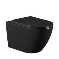Унитаз ABBER Bequem AC1103MB подвесной черный матовый, безободковый - Gidratop.ru изображение