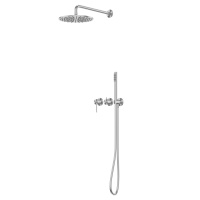 Душевая система ABBER Wasser Kreis 316 AF8118BST скрытого монтажа без излива, сталь брашированная - Gidratop.ru изображение