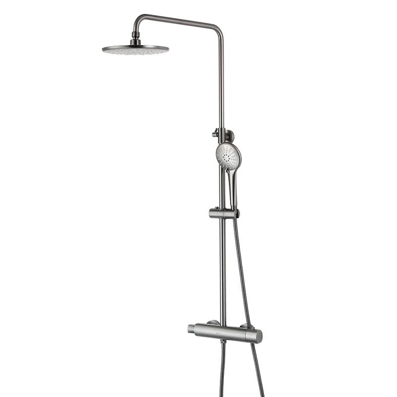 Душевая система Lemark Bronx LM3770GM, с термостатом, графит - Gidratop.ru изображение