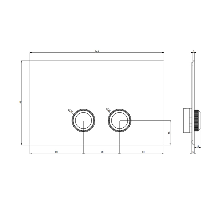 GESSI VENTI20 клавиша смыва для унитаза двойная, для инсталляций Geberit Sigma8 и Sigma12, цвет Antique Brass - Gidratop.ru изображение