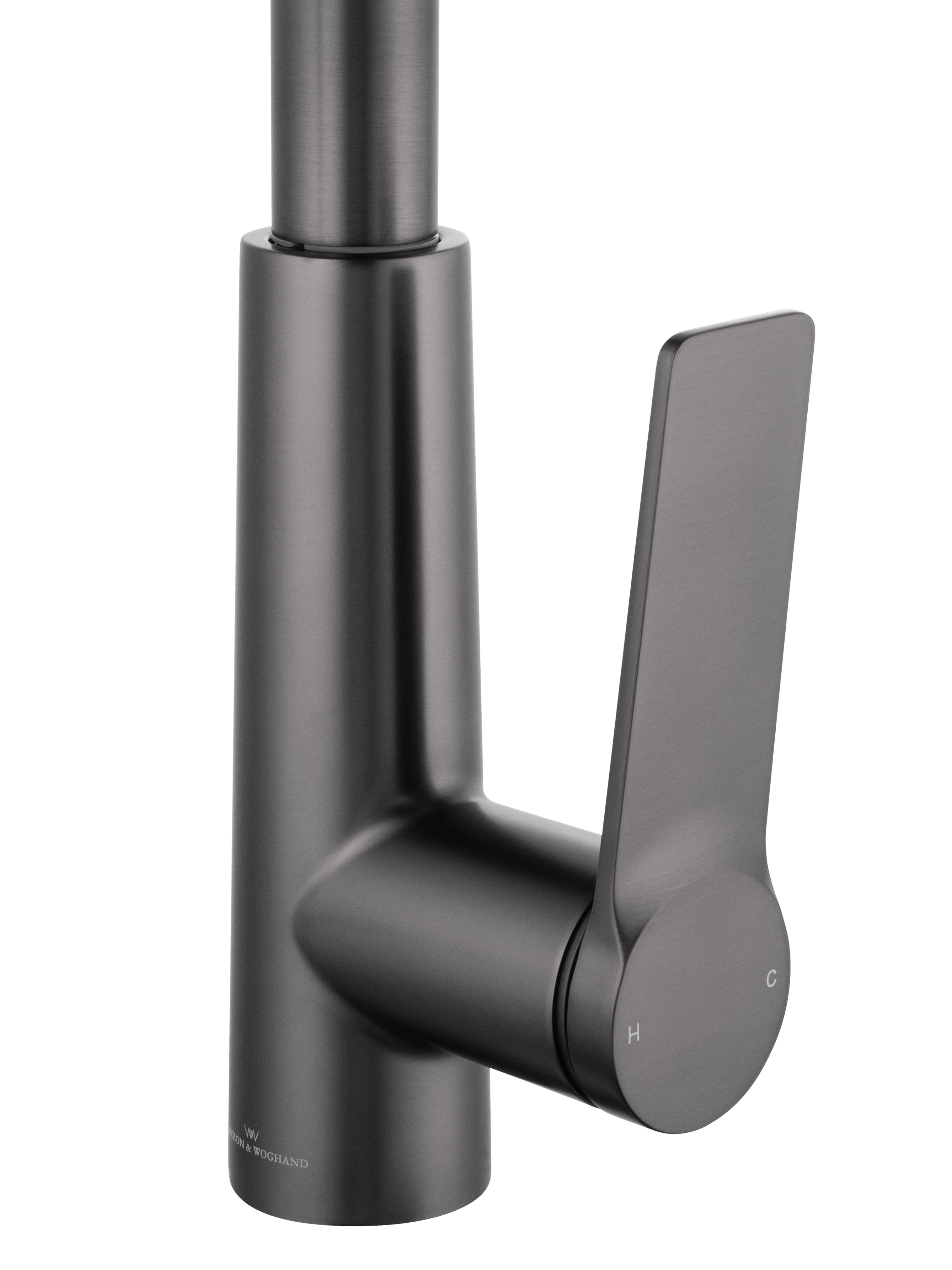 Смеситель для кухни с выдвижным изливом WONZON & WOGHAND, Темный графит (WW-A20782-BGG) - Gidratop.ru изображение