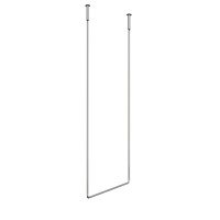 Gessi Goccia полотенцедержатель потолочный 60см h=160см, цвет: шлифованный хром - Gidratop.ru изображение