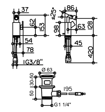 Смеситель Keuco Edition 300 53009 010001 для биде - Gidratop.ru изображение