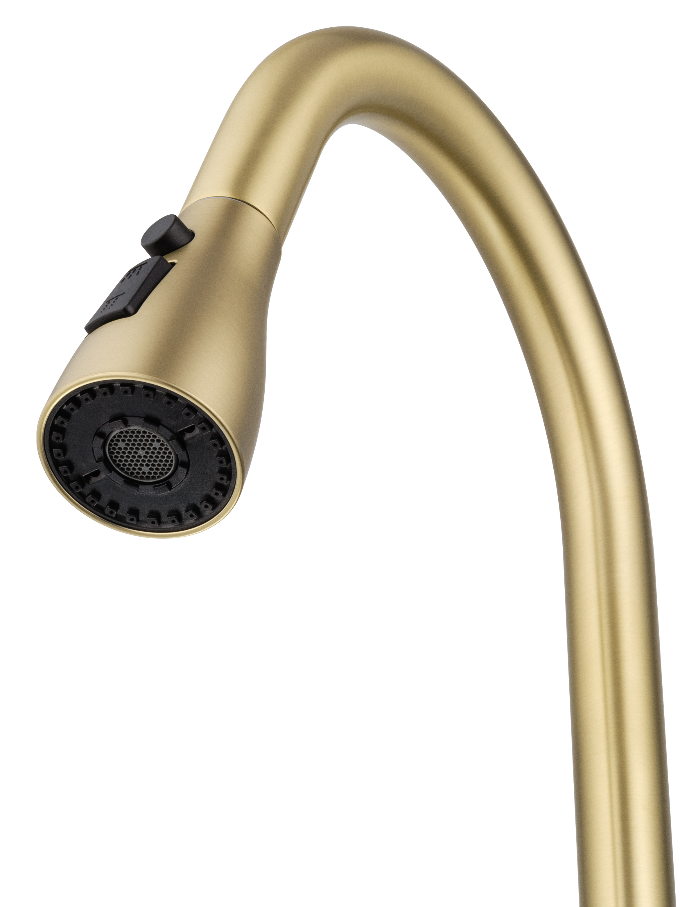 Смеситель для кухни с выдвижным изливом WONZON & WOGHAND, Брашированное золото (WW-AE54123-BG) - Gidratop.ru изображение