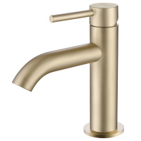 Смеситель ABBER Wasser Kreis AF8110G для раковины, золото матовое - Gidratop.ru изображение