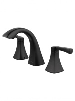 Смеситель для раковины на 3 отверстия WONZON & WOGHAND FLEX, Черный матовый (WW-88083095-MB) - Gidratop.ru изображение