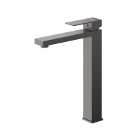 SLIDER-LC-GM-W0 Смеситель для накладной раковины однорычажный, без донного клапана, оружейная сталь - Gidratop.ru изображение