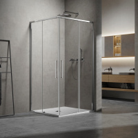 Душевой уголок Slim 8mm VSS-6SL8010CL, 1000*800, хром, стекло прозрачное - Gidratop.ru изображение